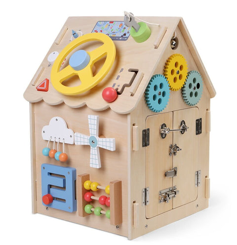 2Kids Toys Activity board Domeček přírodní