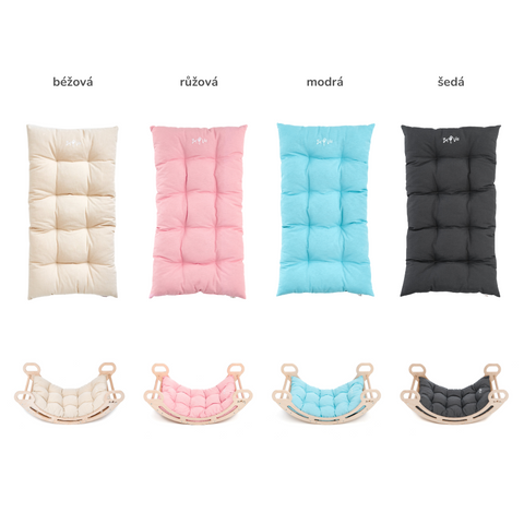 MDF montessori hojdačka 85cm + šmykľavka + vankúš