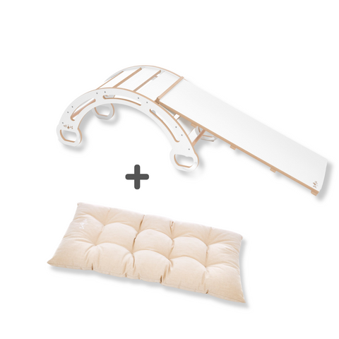 MDF montessori hojdačka 85cm + šmykľavka + vankúš