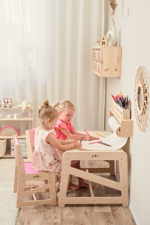 Detský rastúci stôl a stoličky