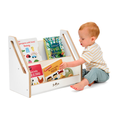 Prenosná montessori knižnica MDF