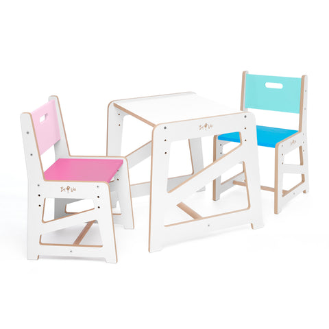 Detský rastúci stôl a stoličky MDF