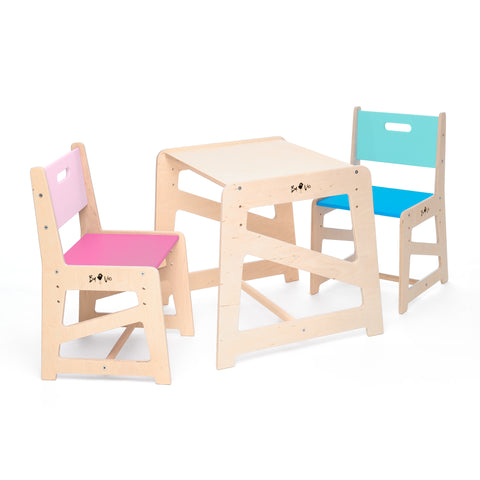 Detský rastúci stôl a stoličky