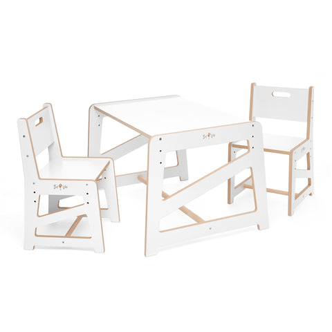Detský rastúci stôl a stoličky MDF