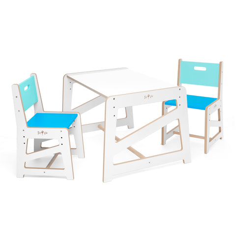 Detský rastúci stôl a stoličky MDF