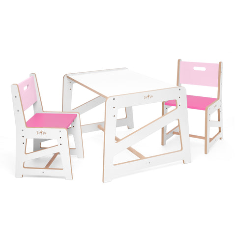 Detský rastúci stôl a stoličky MDF